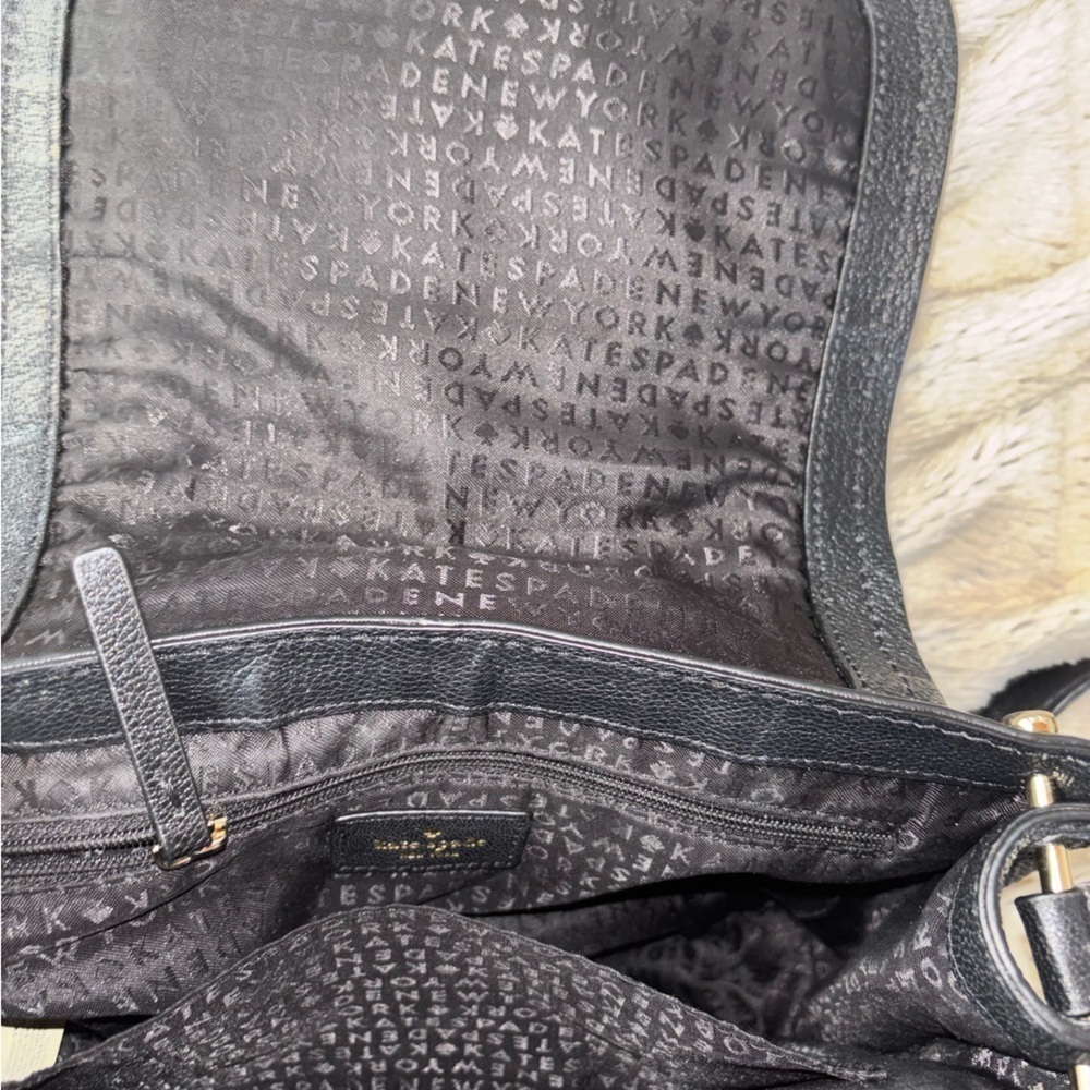 🔥SALE Kate Spade Black Leather Pratt Street Small Rianne crossbody bag like NEW - Picture 9 of 11